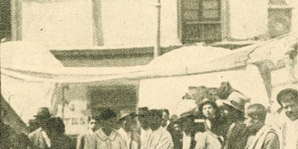 Cocinería popular en Santiago de Chile, 1919