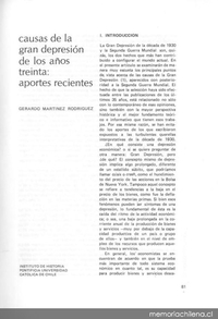Causas de la Gran Depresión de los años treinta : aportes recientes