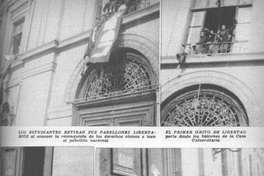 Los estudiantes retiran sus pabellones libertarios al conocer la reconquista de sus derechos cívicos