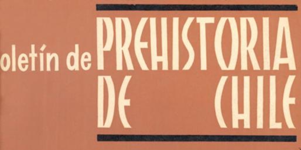 Boletín de prehistoria de Chile : n° 1, 1968