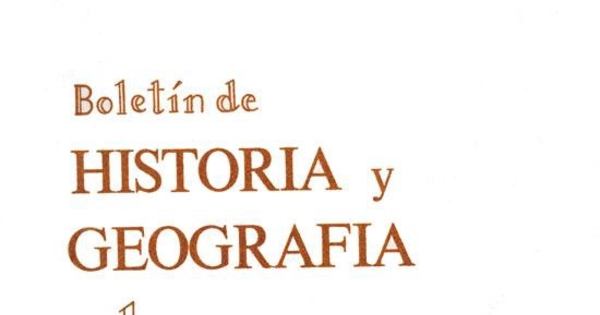 Boletín de historia y geografía : n° 1, 1986