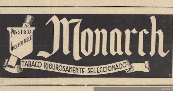 Monarch : tabaco rigurosamente seleccionado