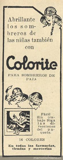 Colorite : para sombreros de paja