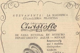 Orfevrerie Christofle : distribuidores en Chile : Casa García