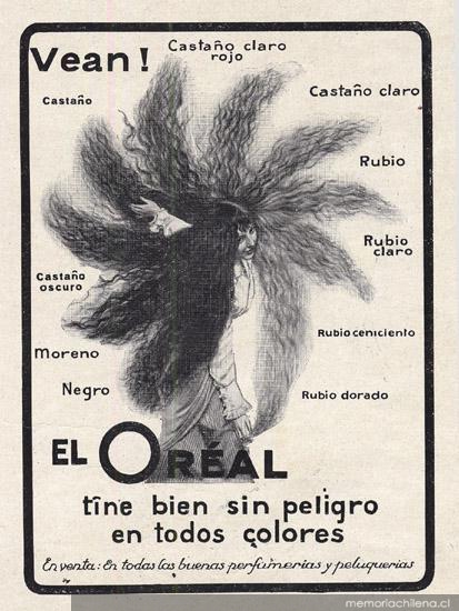 El Oreal : tiñe bien sin peligro en todos los colores