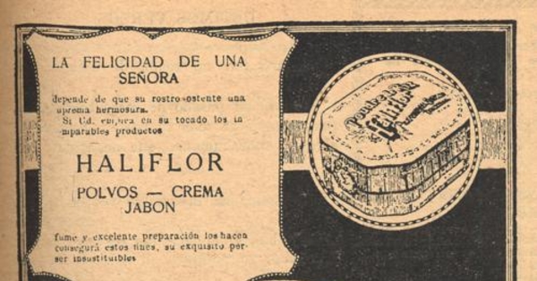 Haliflor : polvos, crema, jabón