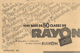 Hay más de 50 clases de rayon : el género que nunca envejece