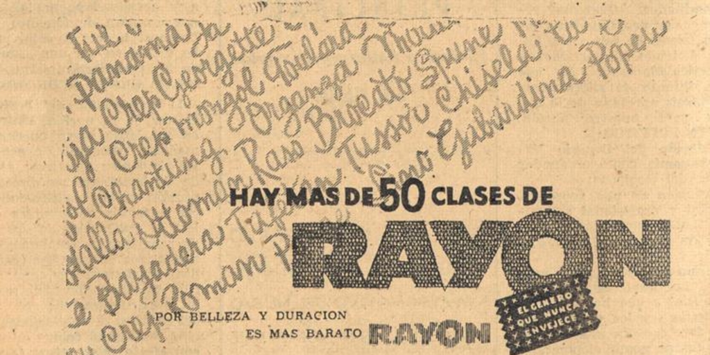 Hay más de 50 clases de rayon : el género que nunca envejece