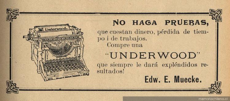 No haga pruebas... compre una Underwood