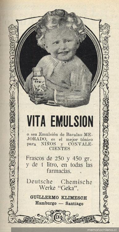 Vita Emulsión, o sea, emulsión de bacalao mejorado