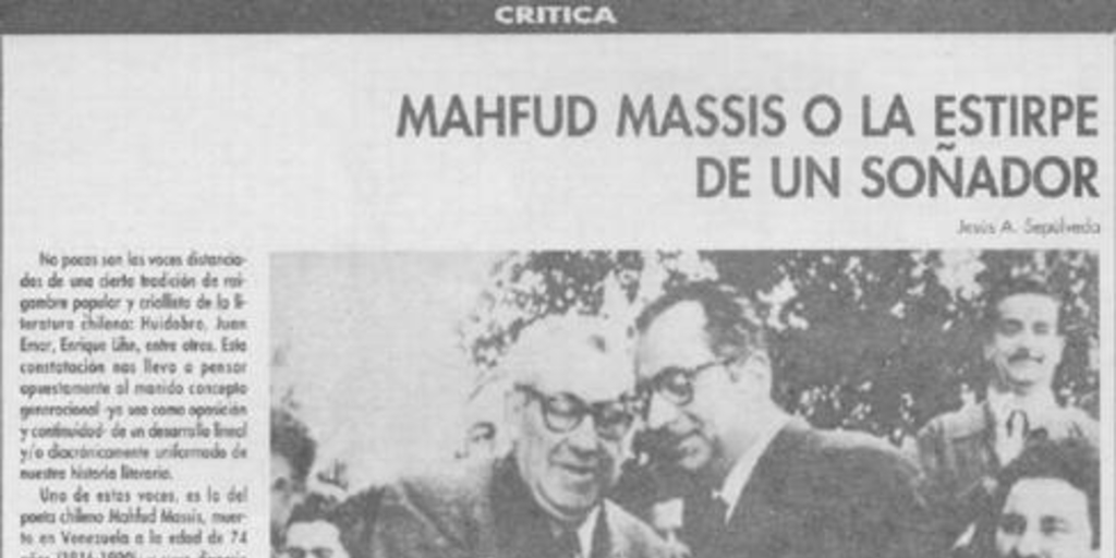 Mahfud Massis o la estirpe de un soñador