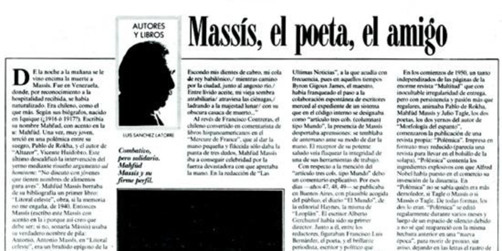 Massís, el poeta, el amigo