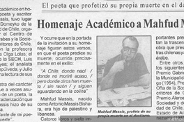 Homenaje académico a Mahfud Massis