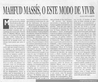 Mahfud Massis, o este modo de vivir