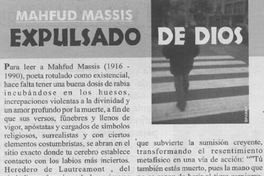 Mahfud Massis : expulsado de Dios