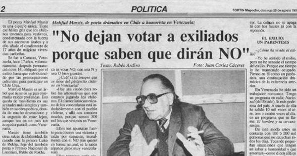 No dejan votar a exiliados porque saben que dirán NO