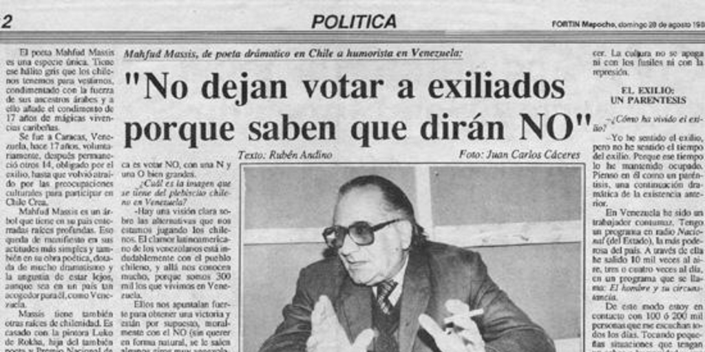 No dejan votar a exiliados porque saben que dirán NO