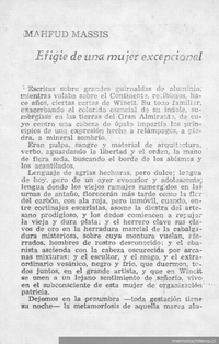 Efigie de una mujer excepcional