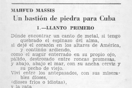 Un bastión de piedra para Cuba