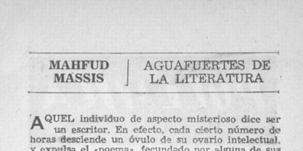 Aguafuertes de la literatura