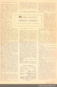 Plumas nacionales : Carlos Cariola