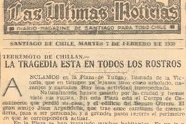 Terremoto de Chillán : La tragedia está en todos los rostros