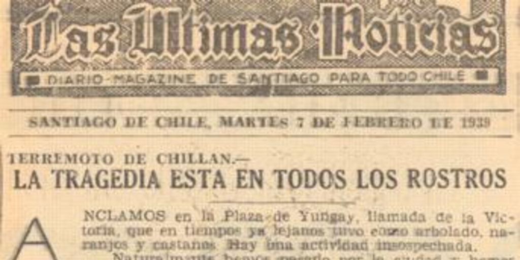 Terremoto de Chillán : La tragedia está en todos los rostros