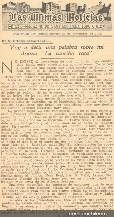 Voy a decir una palabra sobre mi drama "La canción rota"