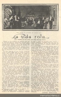 La vida rota : alta comedia en tres actos, por René Hurtado Borne