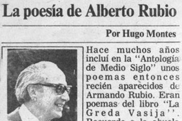 La poesía de Alberto Rubio