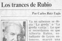 Los trances de Rubio