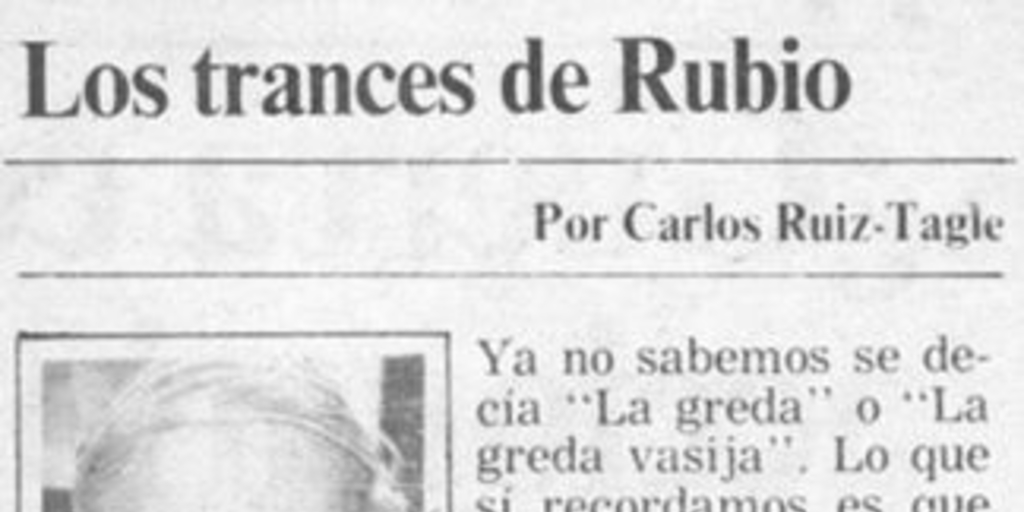 Los trances de Rubio