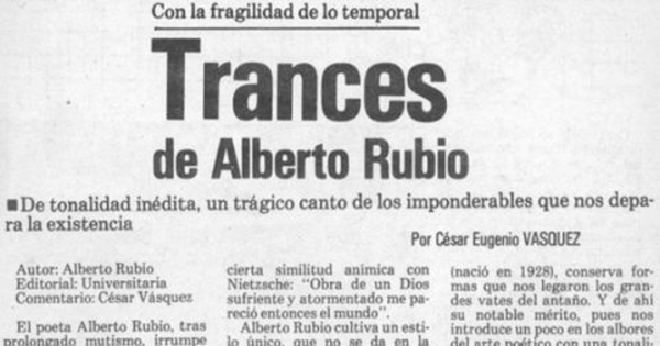 Trances de Alberto Rubio