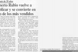 Alberto Rubio vuelve a publicar y se convierte en uno de los más vendidos