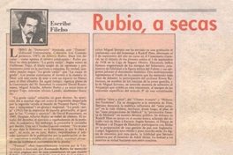 Rubio, a secas