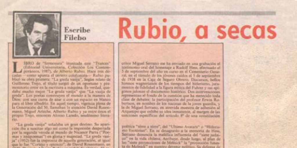 Rubio, a secas