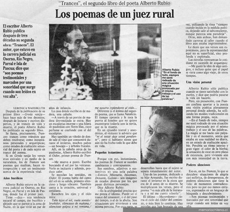 Los poemas de un juez rural