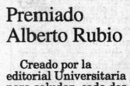 Premiado Alberto Rubio