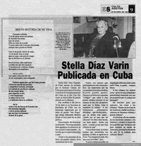 Stella Díaz Varín publicada en Cuba