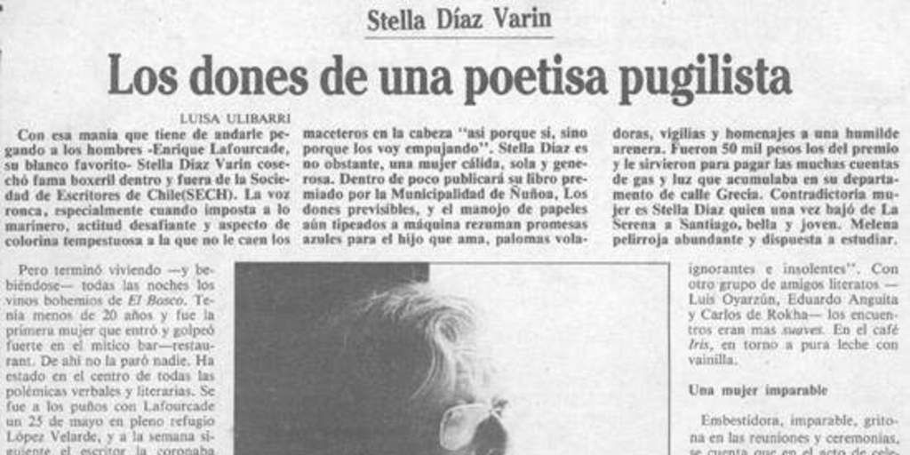 Los dones de una poetisa pugilista