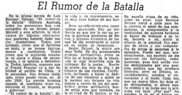 El rumor de la batalla