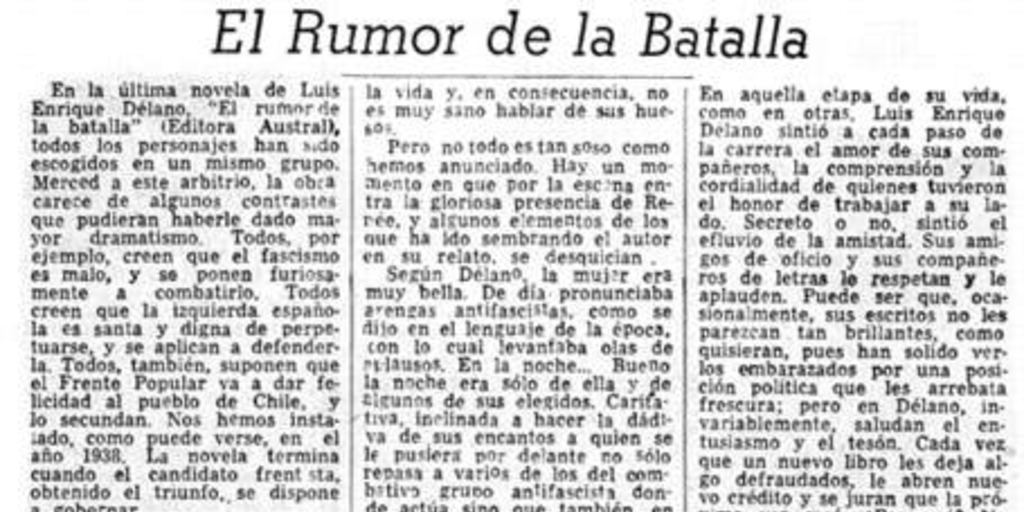 El rumor de la batalla