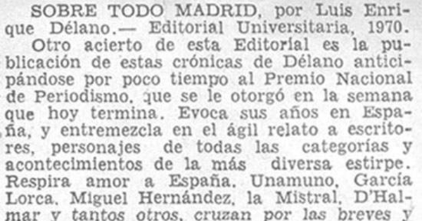 Sobre todo Madrid