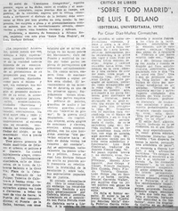 Sobre todo Madrid de Luis E. Délano