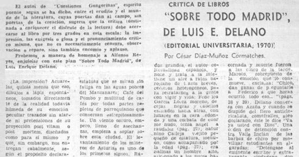 Sobre todo Madrid de Luis E. Délano