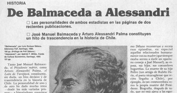 De Balmaceda a Alessandri