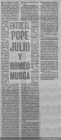 Entre Pope Julio y Romeo Murga