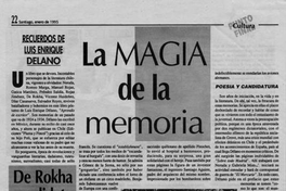La magia de la memoria : recuerdos de Luis Enrique Délano