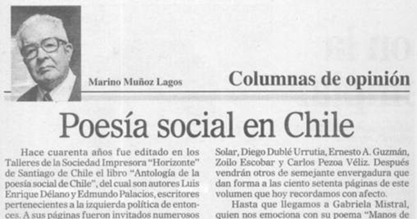 Poesía social en Chile
