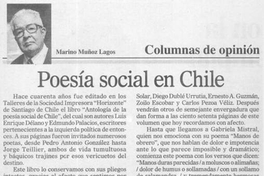 Poesía social en Chile